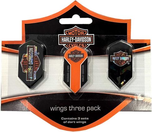 أجنحة Harley -Davidson Wings متنوعة Dart Slim Pack - حزمة من 9 - أسود 642D in Kuwait