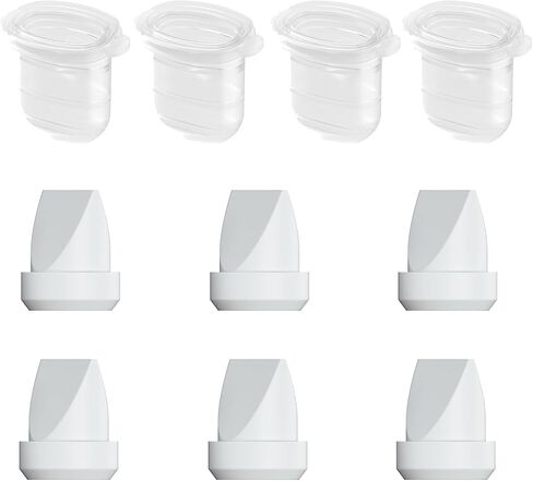 6pcs Duckbill Valves and 4pcs Diaphragm Compatible with Momcozy Mobile Style M6, Replace for M6 Breast Pump Replacement Accessories, Fit for Momcozy Pump Part, Not Original Parts, Gray in Kuwait