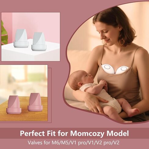 6pcs Duckbill Valves and 4pcs Diaphragm Compatible with Momcozy Mobile Style M6, Replace for M6 Breast Pump Replacement Accessories, Fit for Momcozy Pump Part, Not Original Parts, Gray in Kuwait