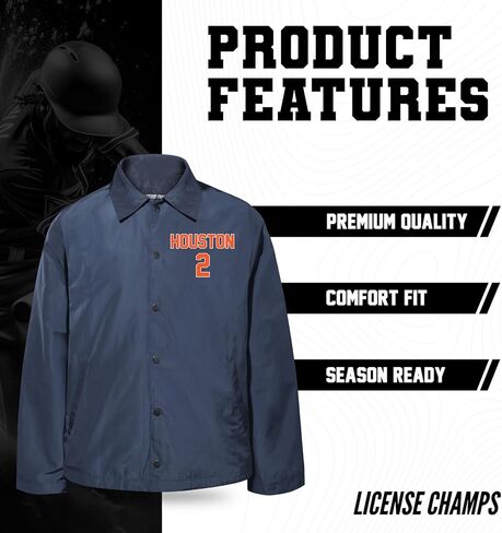 سترة مدربي البيسبول | Los Angeles D Team MLB Players Lugensed Apparel | ملابس خارجية خفيفة الوزن للجماهير in Kuwait