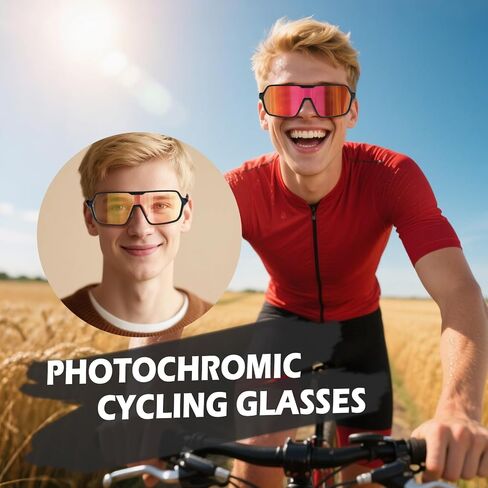Suertree Photochromic Cycling Glasses Men Women Sports Clear Sunglasses Mountain Bike Riding MTB Bicycle Running Golf in Kuwait