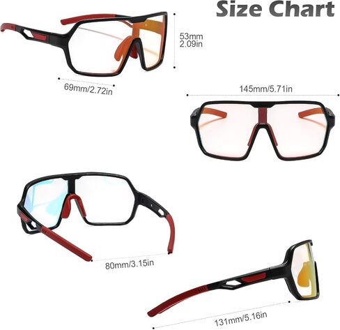 Suertree Photochromic Cycling Glasses Men Women Sports Clear Sunglasses Mountain Bike Riding MTB Bicycle Running Golf in Kuwait