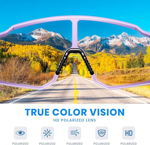 SPOSUNE UV400 Polarized Softball Sunglasses, TR90 Sports Glasses for Running, Cycling, Baseball & Bike (Unisex) in Saudi Arabia