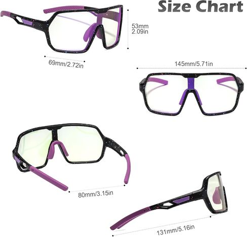 Suertree Photochromic Cycling Glasses Men Women Sports Clear Sunglasses Mountain Bike Riding MTB Bicycle Running Golf in Kuwait