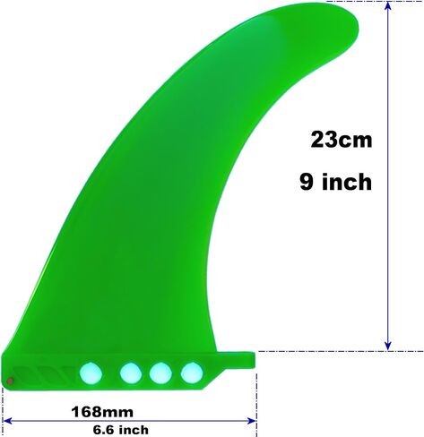 9" US box center fin Safety Flex Soft replacement for longboard SUP Stand up Paddleboard River Surf Whitewater airSUP AIR7 Skeg with 'No-Tool' Fin Screw in Saudi Arabia