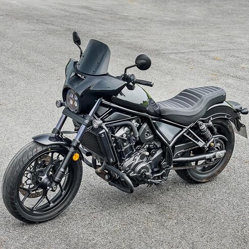 دراجة نارية كاملة مقعد من قطعة واحدة سائق السرج الخلفي سرج السرج الخلفي وسادة سرج وسادة بيلون متوافقة مع المتمردين 1100 cmx1100 cm1100 2021 2022 2023 2024 ، أسود غير لامع in Kuwait