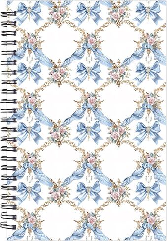 Pink Bow Notebook للنساء - مجلة Coquettte لـ Girly Teen Preppy School Supplies Pink Flower Spiral Notepad العودة إلى مستلزمات الدراسة المدرسية للطلاب المعلم 5.5x8.3 بوصة in Saudi Arabia