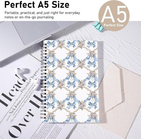 Pink Bow Notebook للنساء - مجلة Coquettte لـ Girly Teen Preppy School Supplies Pink Flower Spiral Notepad العودة إلى مستلزمات الدراسة المدرسية للطلاب المعلم 5.5x8.3 بوصة in Saudi Arabia