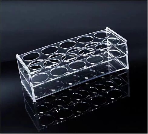 1pcs Clear Organic Glass Centrifuge Tube Rack PMMA Tube Holder for School Laboratory (100ml 8holes) in Saudi Arabia