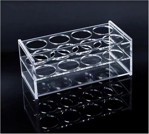 1pcs Clear Organic Glass Centrifuge Tube Rack PMMA Tube Holder for School Laboratory (100ml 8holes) in Saudi Arabia
