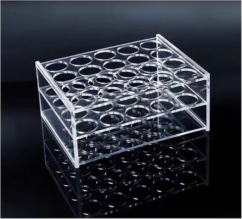 1pcs Clear Organic Glass Centrifuge Tube Rack PMMA Tube Holder for School Laboratory (100ml 8holes) in Saudi Arabia