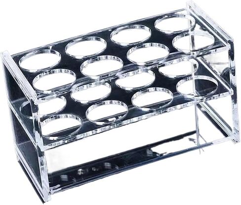 1pcs Clear Organic Glass Centrifuge Tube Rack PMMA Tube Holder for School Laboratory (100ml 8holes) in Saudi Arabia