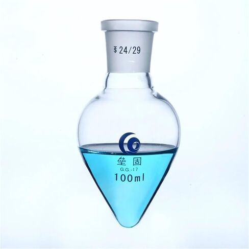 Pear-shaped flask borosilicate cone flask high temperature resistance ogival bottom laboratory equipment(50ml Caliber 19mm) in Saudi Arabia