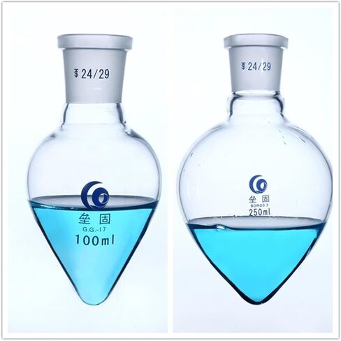 Pear-shaped flask borosilicate cone flask high temperature resistance ogival bottom laboratory equipment(50ml Caliber 19mm) in Saudi Arabia