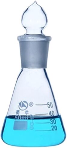 قارورة زجاجية زجاجية مع مختبر كيمياء المكونات القياسية erlenmeyer الزجاج البورسليت عالي السمك (250 مل عيار 24) in Saudi Arabia