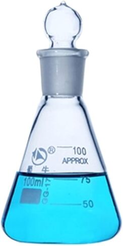 قارورة زجاجية زجاجية مع مختبر كيمياء المكونات القياسية erlenmeyer الزجاج البورسليت عالي السمك (250 مل عيار 24) in Saudi Arabia