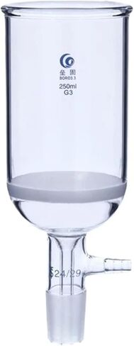 1 piece filter funnel 35ml to 1000ml sand core filter funnel with 24# standard joint laboratory filter unit G1-G6 available(500ml (default G3)) in Saudi Arabia