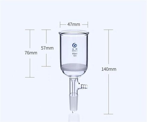 1 piece filter funnel 35ml to 1000ml sand core filter funnel with 24# standard joint laboratory filter unit G1-G6 available(500ml (default G3)) in Saudi Arabia