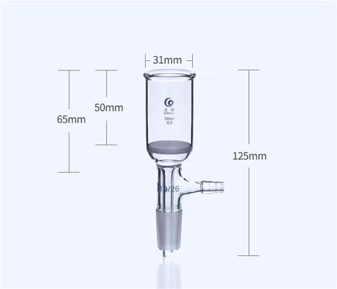 1 piece filter funnel 35ml to 1000ml sand core filter funnel with 24# standard joint laboratory filter unit G1-G6 available(500ml (default G3)) in Saudi Arabia