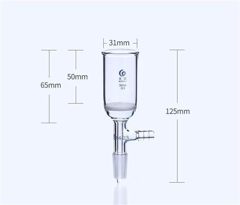 1 piece filter funnel 35ml to 1000ml sand core filter funnel with 24# standard joint laboratory filter unit G1-G6 available(500ml (default G3)) in Saudi Arabia