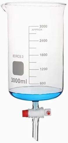 500ml-5000mL High Borosilicate Glass Beaker with Tetrafluoro Piston Vacuum Pump - Ideal for Laboratory Use(1000ml) in Saudi Arabia