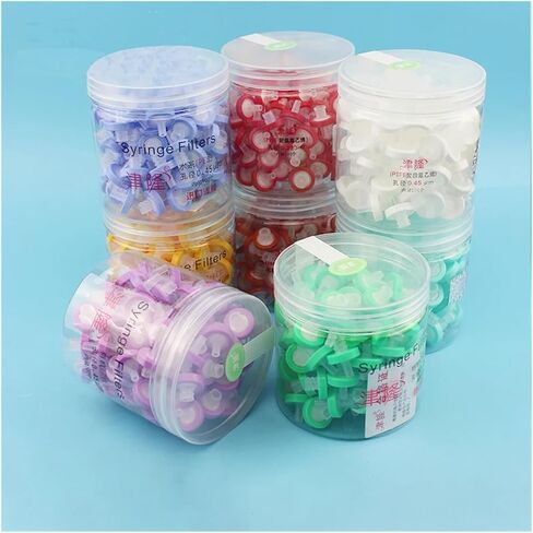 100pcs/box Disposable 13mm/25mm MCE/Nylon/PTFE Needle Filter, 0.22/0.45um Millipore Membrane Syringe Filter Laboratory Equipment(13mm 0.22um PES) in Saudi Arabia