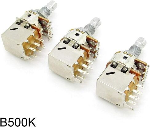 alnicov b500k push potentionmeter ، أواني وحدة التحكم في الجيتار لنغمة حجم الغيتار باس إكسسوارات حزمة 3 in Saudi Arabia