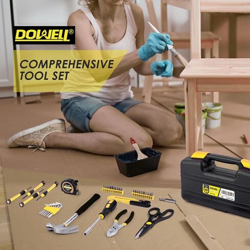 DOWELL 40 Pieces Home Tool Set Pink, General Household Hand Tool Kit with Plastic Toolbox Storage Case, Mini Repair Tool kit for Women, College Students, Home Use & More in Kuwait