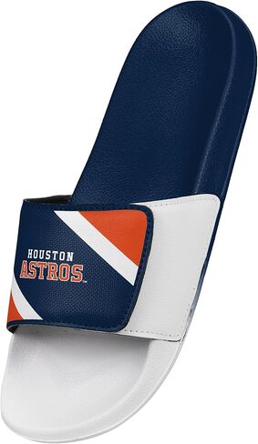 FOCO MLB Men's Officially Licensed Sports Slippers Primary Logo 2-Tone Team Color Flip Flop Baseball Slides in Saudi Arabia