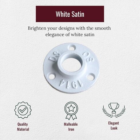 1/2" FLANGE: Industrial Threaded Black Iron Pipe Fittings; Natural - raw metal fittings without surface coat; for Decorative DIY Shelving, Rustic Furniture, Modern Farmhouse Decor (12 Pack) in Kuwait