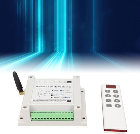 8 Channel Relay 8CH 10A DC 12V-36V Lamp Control Radio Switch Relay Module with Remote Control, RF, Easy Installation, Stable Performance in Saudi Arabia