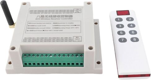 8 Channel Relay 8CH 10A DC 12V-36V Lamp Control Radio Switch Relay Module with Remote Control, RF, Easy Installation, Stable Performance in Saudi Arabia