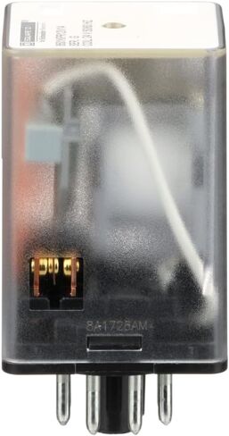 Schneider Electric Square D Pluge In Relay ، Type KP ، Tubular ، 1 HP عند 277 VAC ، 10A مقاومة عند 120 VAC ، 8 دبوس ، DPDT ، 2 NO ، 2 NC ، 24 VAC لفائف in Saudi Arabia