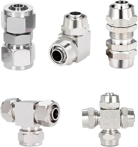 10pcs KPE KPM KPU KPV KPZA COPPER COPPER Nickel Air Connector لأنبوب خرطوم OD 4 6 8 10 12 14 16 مم اتصال مفصل (KPU ، 6 مم (10pcs)) in Saudi Arabia