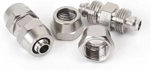 10pcs KPE KPM KPU KPV KPZA COPPER COPPER Nickel Air Connector لأنبوب خرطوم OD 4 6 8 10 12 14 16 مم اتصال مفصل (KPU ، 6 مم (10pcs)) in Saudi Arabia