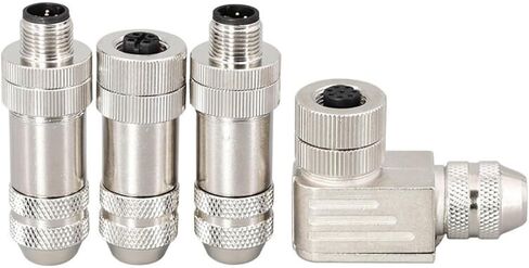 5pcs M12 4p 5p 6p 8 دبابيس محمية موصل الإرساء للرسوم الذكور الجمعية المعدنية الإناث قابس الطيران (اللون: M12-D-5p ذكر) in Saudi Arabia