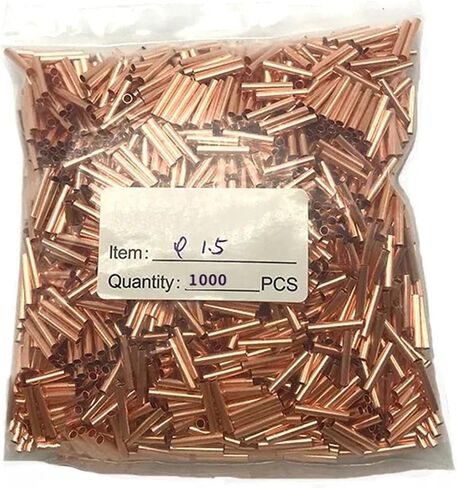1000PC φ1.5/2/2.5/3/4/5/6/7/8/10 mm GT Copper Connecting Pipe Connection Tube Wire Connector Cold Crimping Terminal(Color:GT-4 1000PCS) in Saudi Arabia