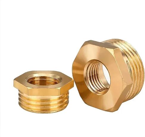 Brass Hex Bushing Reducer Pipe Fitting F To M Threaded 1/8 1/4 3/8 1/2 3/4 Reducing Copper Water Gas Adapter Coupler Connector(Color:F 02 To M 04), 20 Pcs in Saudi Arabia
