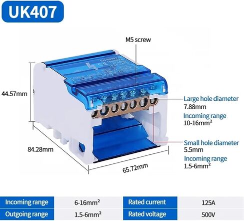 UKK-80A Din Rail Terminal Blocks One in Several Out Power Distribution Block Box Universal Electric Wire Connector Junction Box(Color:125A,Size:Yellow_4 PCS) in Saudi Arabia
