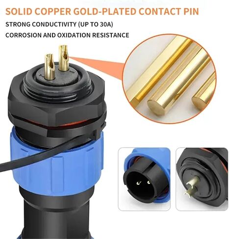 SP/13/16/17/20/21 SD13 Docking Aviation Plug and Socket Connector 2/3/4/5/6/7/9/12 PIN Male Female Waterproof, Dustproof IP68(Color:Sp13,Size:5 Sets(Male Female)_2P) in Saudi Arabia
