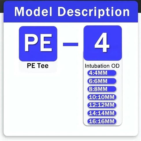 الموصل الهوائي موصل الهواء PE ، 20pcs موصل سريع 4 مم 6 مم 8 مم 10 12 مم TEE 3WOY CONFICE CONSITION P أنابيب (اللون: PE-8) in Saudi Arabia