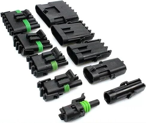 2.5 Series 1/2/3/4/6 PIN Automotive Waterproof Connector Male Female Plug Socket Terminal Sheath(Color:3P Male) in Saudi Arabia