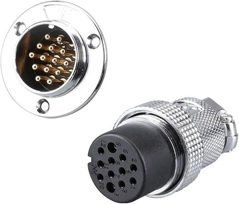 5sets M30 DF30 GX30 flange mounting 3-hole fixing aviation connector plug&socket 2Pin 3/4/5/6/7/8/910/11/12/14pin connectors(Color:GX DF30 7PIN) in Saudi Arabia
