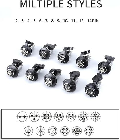 5sets M30 DF30 GX30 flange mounting 3-hole fixing aviation connector plug&socket 2Pin 3/4/5/6/7/8/910/11/12/14pin connectors(Color:GX DF30 7PIN) in Saudi Arabia