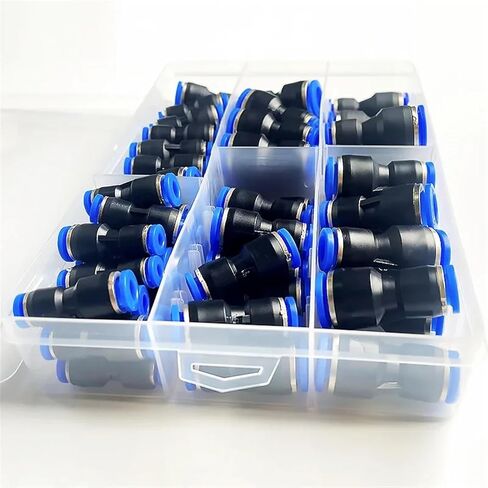 61pcs PG PG PNEUMATIC CONNECTOR AIR PIPE 4MM 6MM 8MM 10MM 12MM PG8-6 PG10-8 PG6-4 PG8-4 PG10-6 PG12-6 PG12-8 ، A KIT (61pcs) in Saudi Arabia