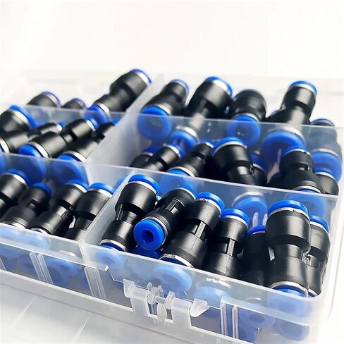 61pcs PG PG PNEUMATIC CONNECTOR AIR PIPE 4MM 6MM 8MM 10MM 12MM PG8-6 PG10-8 PG6-4 PG8-4 PG10-6 PG12-6 PG12-8 ، A KIT (61pcs) in Saudi Arabia