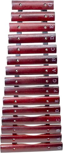 Xylophone Instrument 15-note Red Xylophone Teaching Percussion Instrument 15-note Piano With Carrying Bag and Two Safe Mallets for Beginners, Wooden Base Musical Instrument Gift in Saudi Arabia