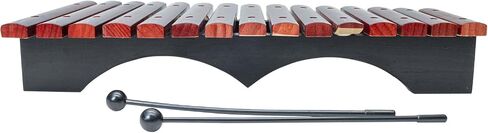 Xylophone Instrument 15-note Red Xylophone Teaching Percussion Instrument 15-note Piano With Carrying Bag and Two Safe Mallets for Beginners, Wooden Base Musical Instrument Gift in Saudi Arabia