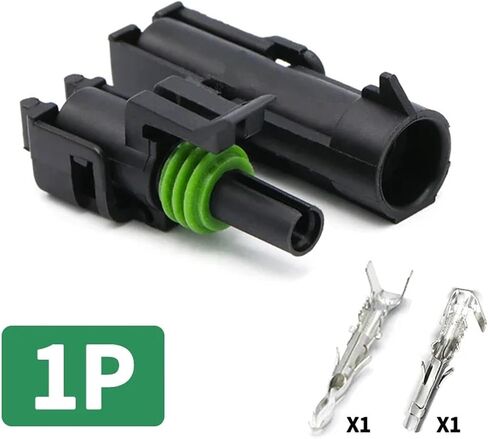 2.5 Series 1/2/3/4/6 PIN Automotive Waterproof Connector Male Female Plug Socket Terminal Sheath(Color:3P Male) in Saudi Arabia