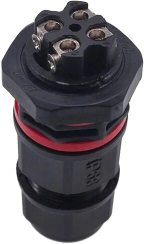 IP68 I Shape 2 3 4 5pin 250V 30A Cable Wire Gland Sleeve Connector Quick Connect Panel Installation 1Pcs(2PIN Back nut) in Saudi Arabia